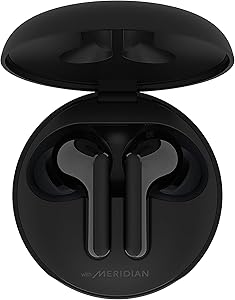 LG TONE Free FN5W Wireless Charging Bluetooth Earbuds Black — main product image