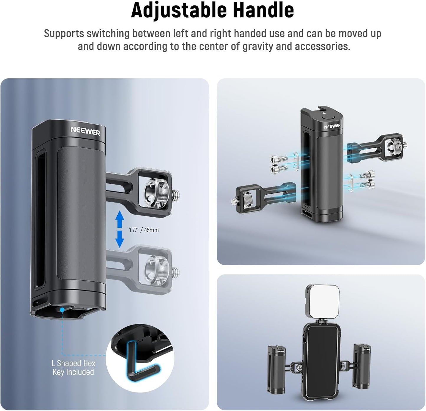 Neewer 10102880 Smartphone Cage Grip with Wireless Remote