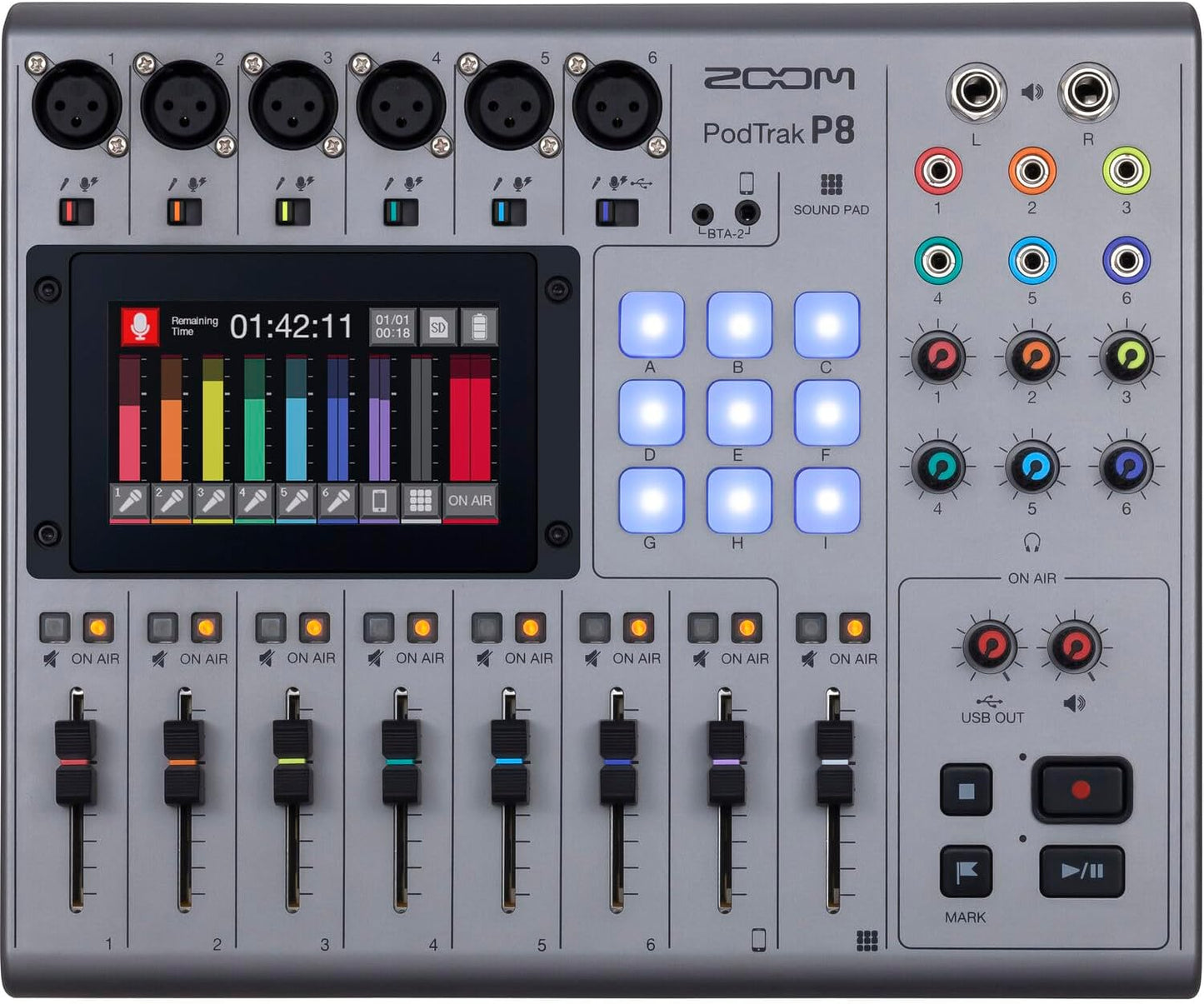 Zoom PodTrak P8 Portable Podcast Recorder Bundle