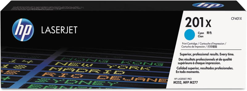 HP CF401X 201X Cyan High-Yield Toner Cartridge — main product image