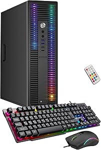 HP EliteDesk RGB AMD A-Series Gaming PC Renewed