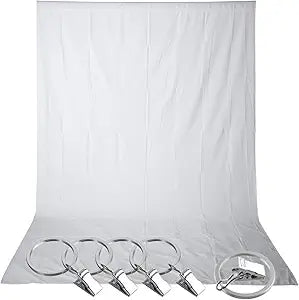 Neewer Photo Studio Backdrop 5x10ft Muslin White Clamps