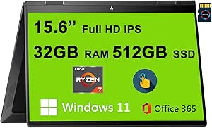 HP Envy X360 Ryzen 7 5825U 2-in-1 Laptop — main product image