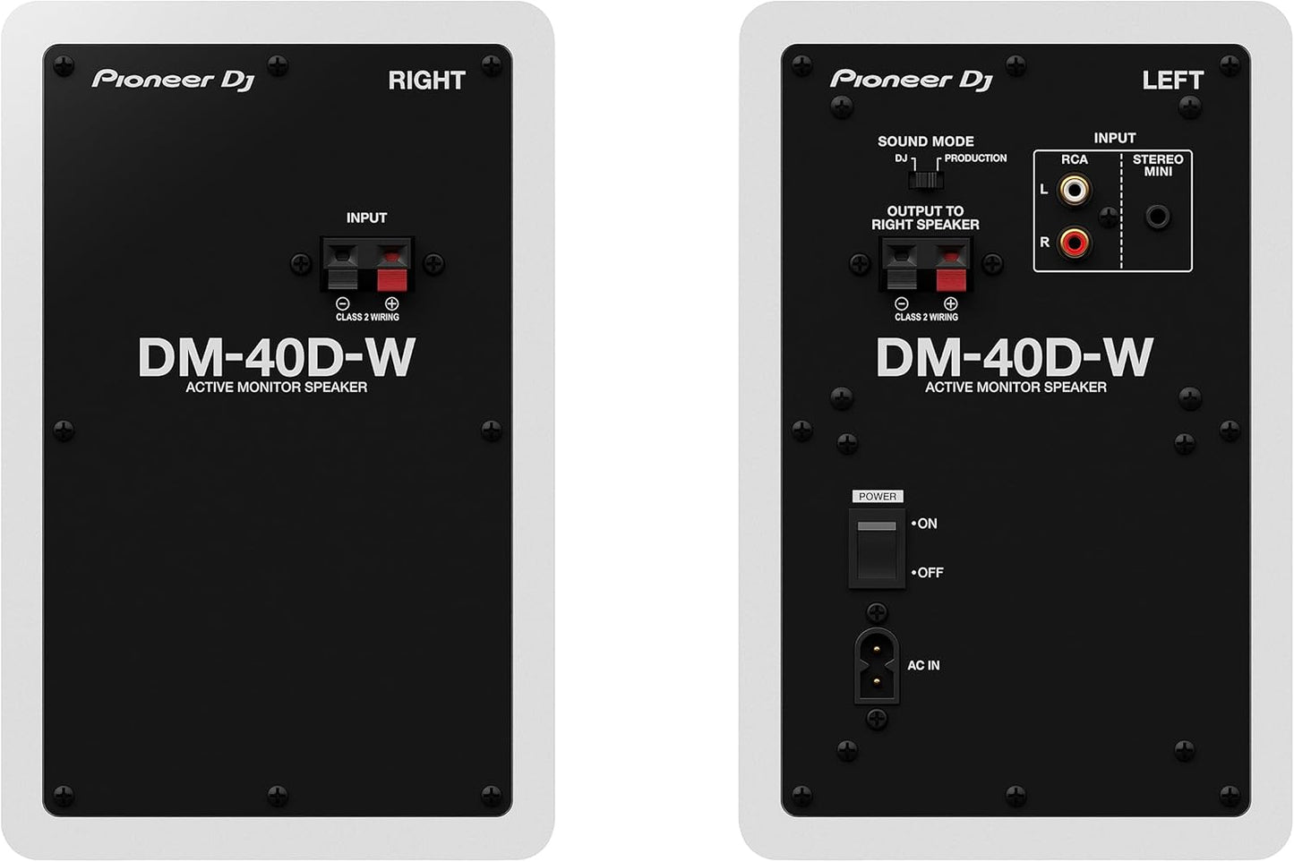 Pioneer DJ DM-40D-W 4-inch Desktop Active Monitor Speaker