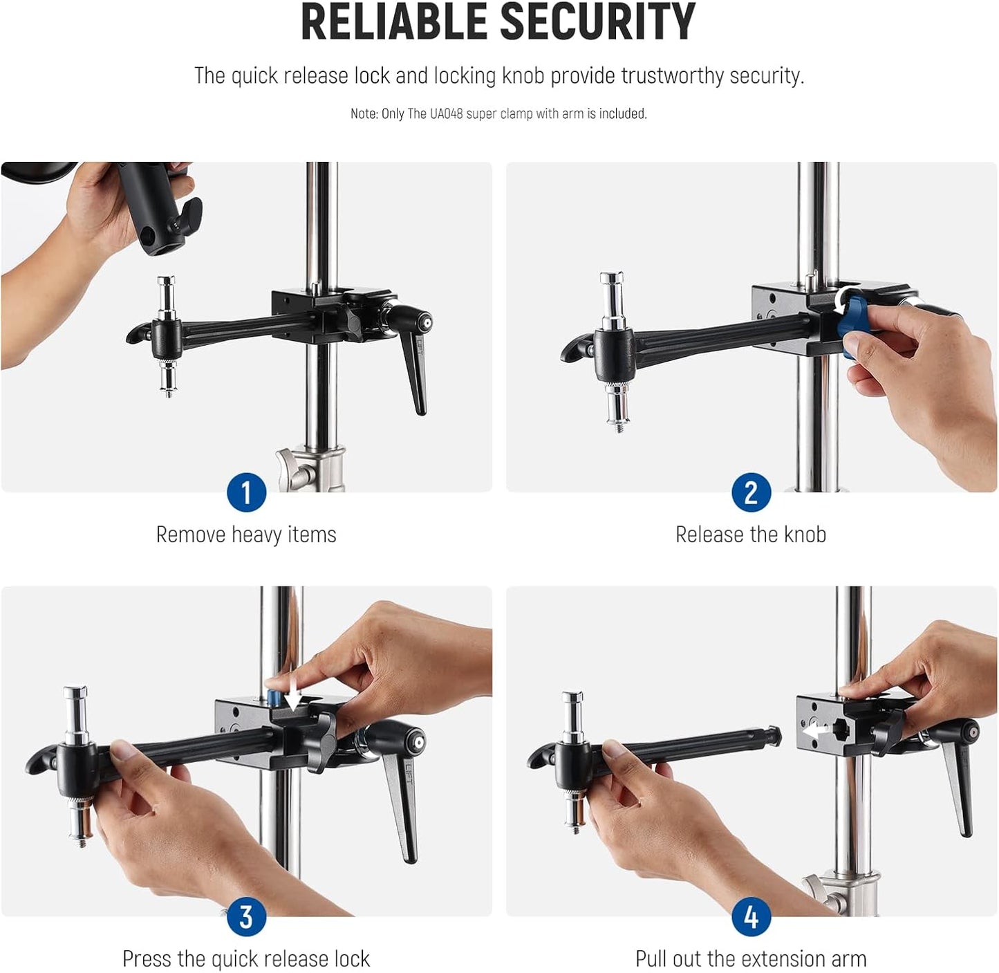 Neewer 10104467 Super Clamp 6" Extension Arm