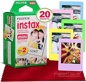 Fujifilm Instax Mini Film 20 Sheets + Frames Bundle