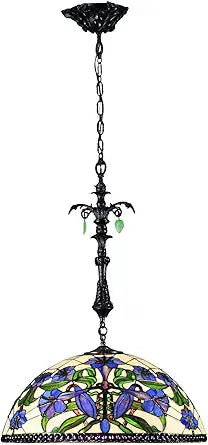 Misc 22" Lily Pendant Brown Transitional Metal