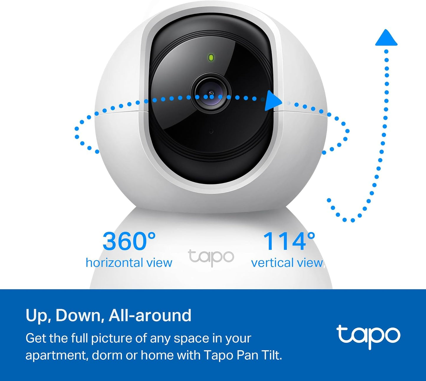 TP-Link Tapo C210P2 2K Pan/Tilt Security Camera, 2-Pack
