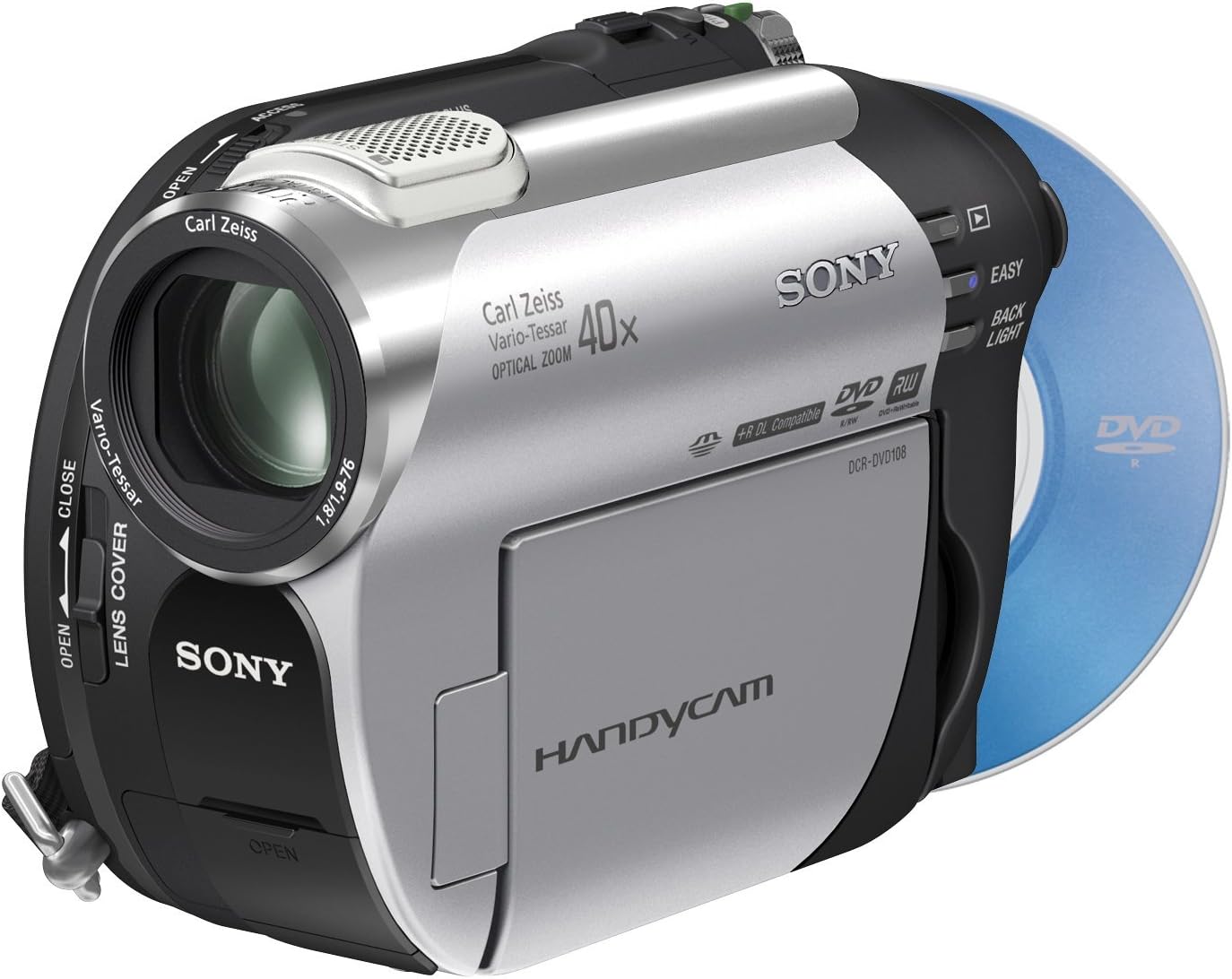 Sony DCR-DVD108 DVD Handycam Camcorder, 40x Optical Zoom, Renewed