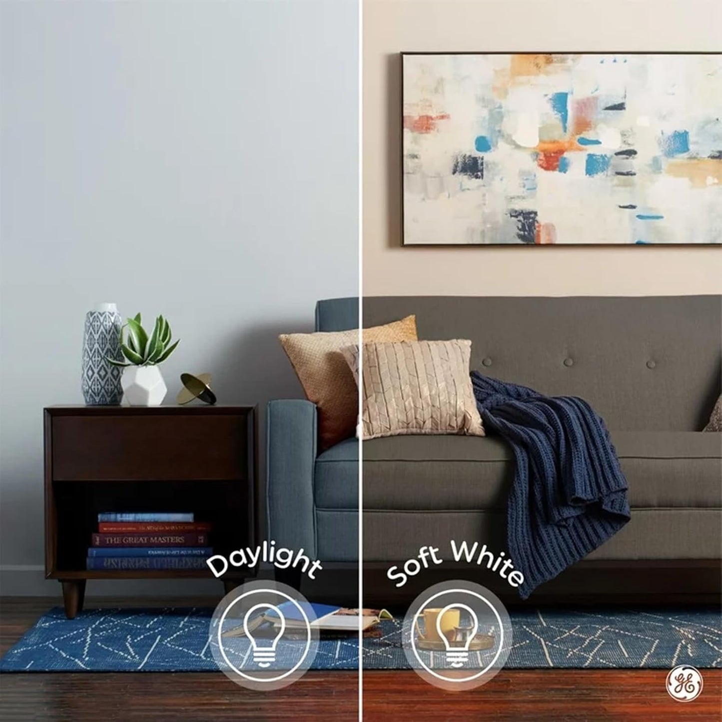 GE 53803 A19 LED Bulb Color Select 4-Pack