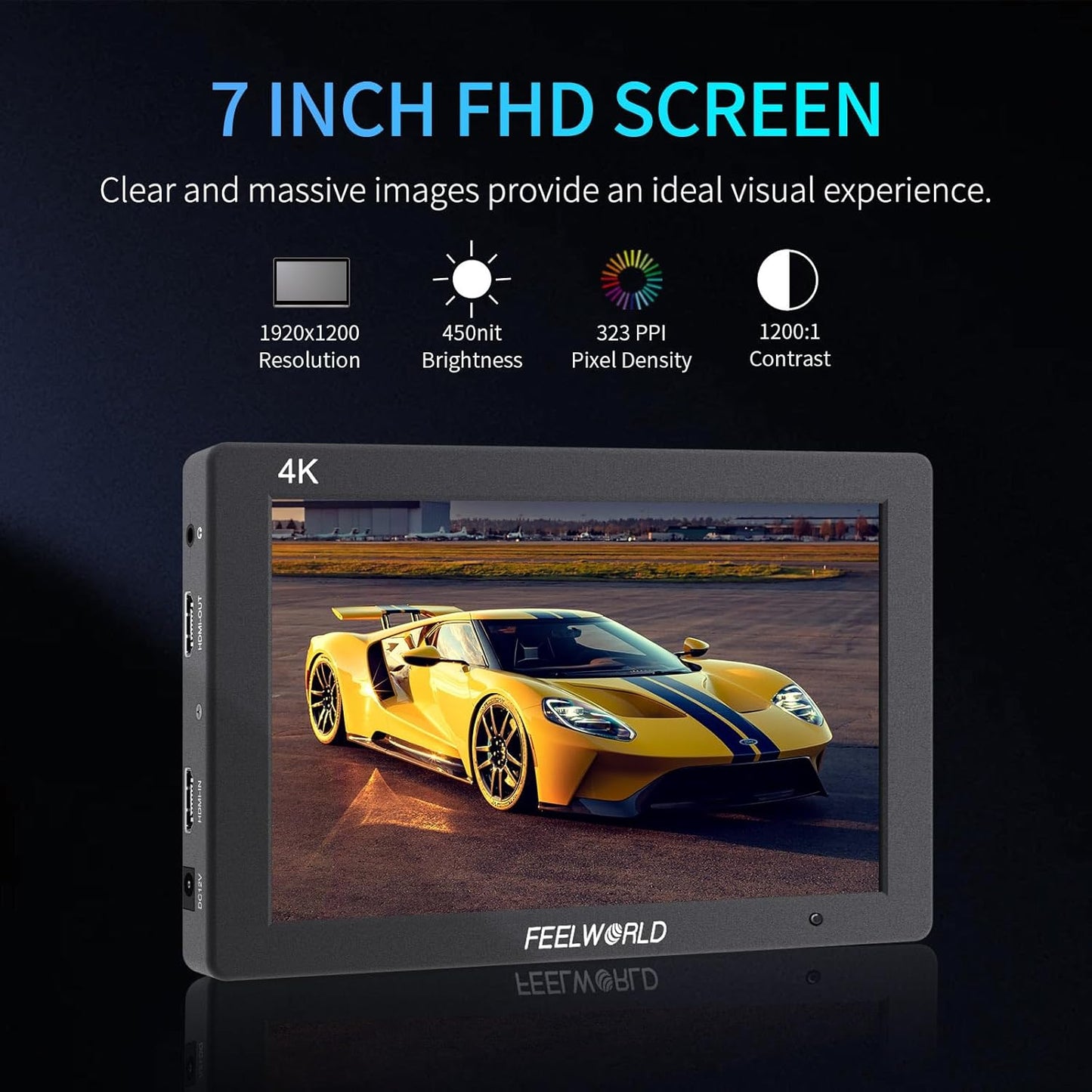 FEELWORLD T7 PLUS V2-ANP55 7" 4K HDMI Camera Field Monitor Kit