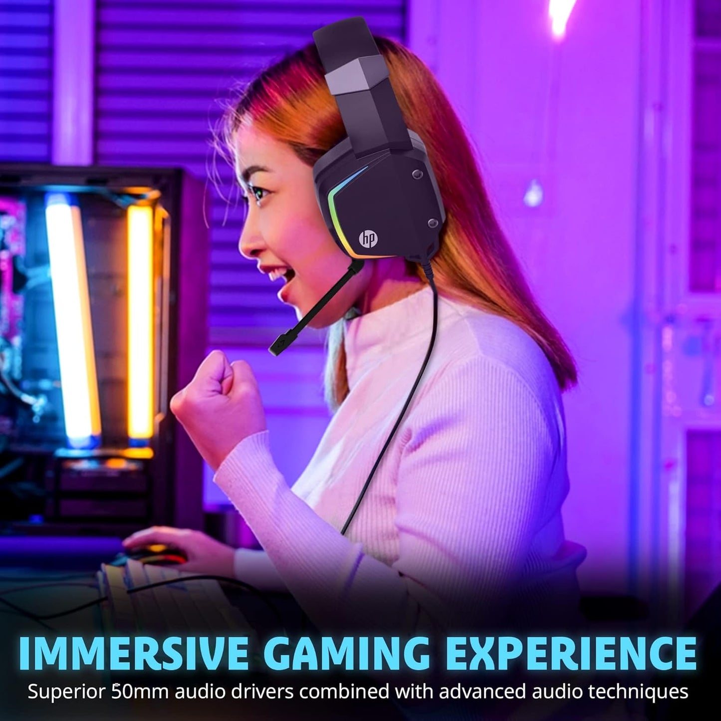 HP 2131 Wired Gaming Headset Noise Cancelling Microphone