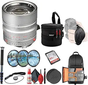 Leica 11892 Summilux-M 50mm f/1.4 ASPH. Lens Silver Bundle