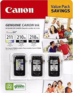 Canon FBA_2976B001 PG-210XL/CL-211 Ink 3-Pack