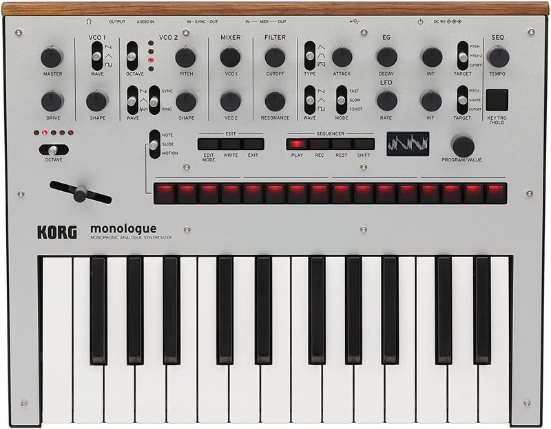 Korg MONOLOGUESV Monologue Analog Synthesizer Silver — main product image