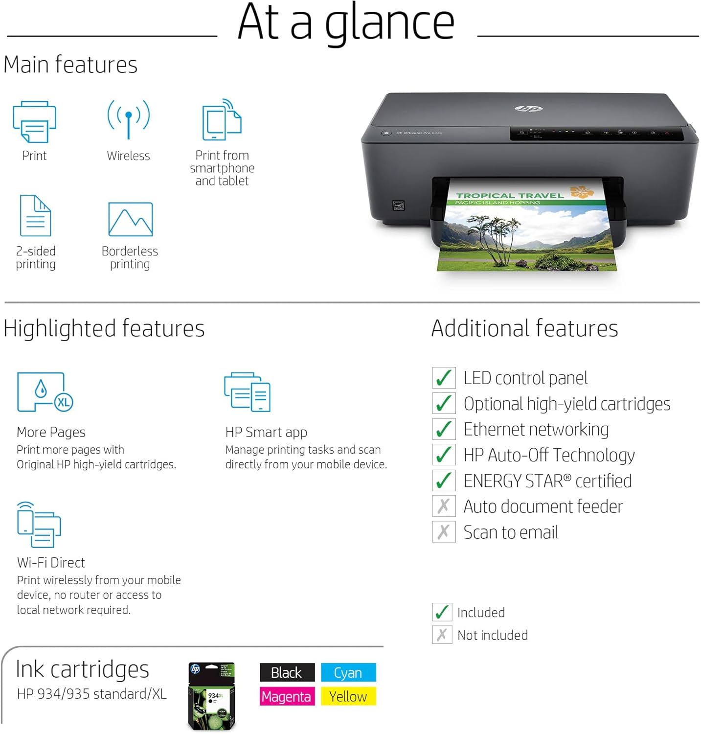 HP OfficeJet Pro 6230 Wireless Color Printer