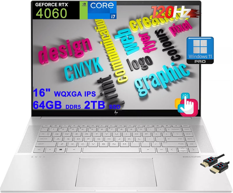 HP Envy 16 Designer Laptop: RTX 4060, 64GB RAM, 2TB SSD — main product image
