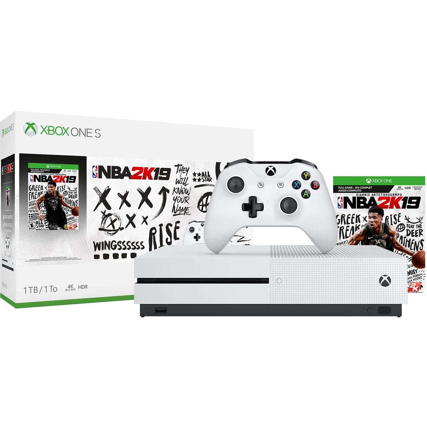 Microsoft 234-00575 Xbox One S 1TB NBA 2K19 Bundle
