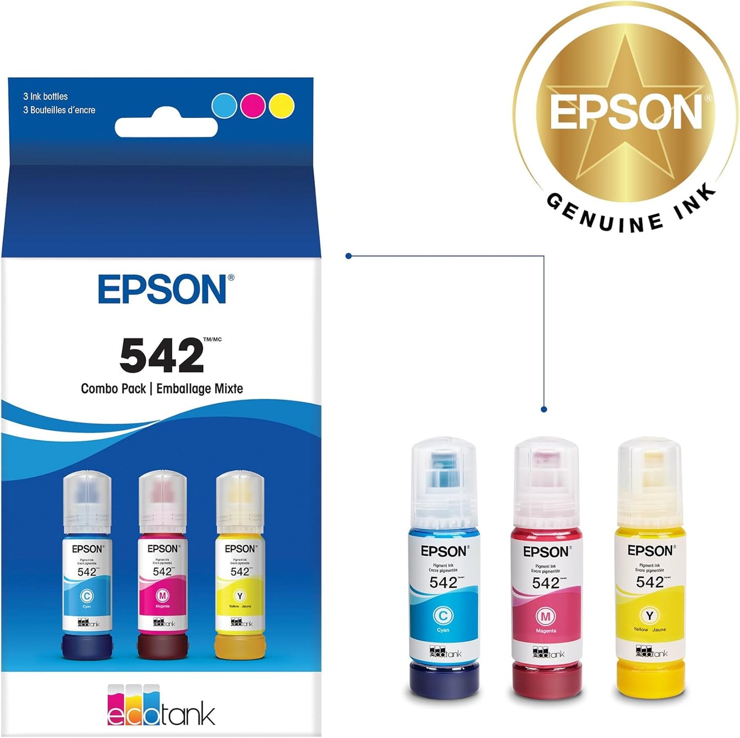 Epson T542520-S EcoTank Ink Bottle Combo Pack