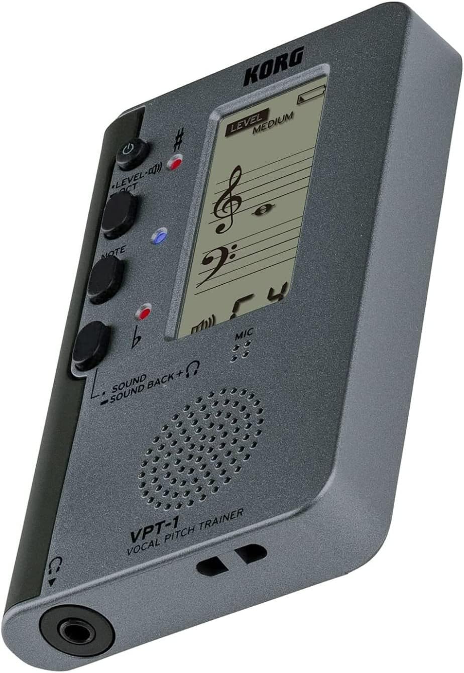 Korg VPT-1 Vocal Pitch Trainer Tuner Silber
