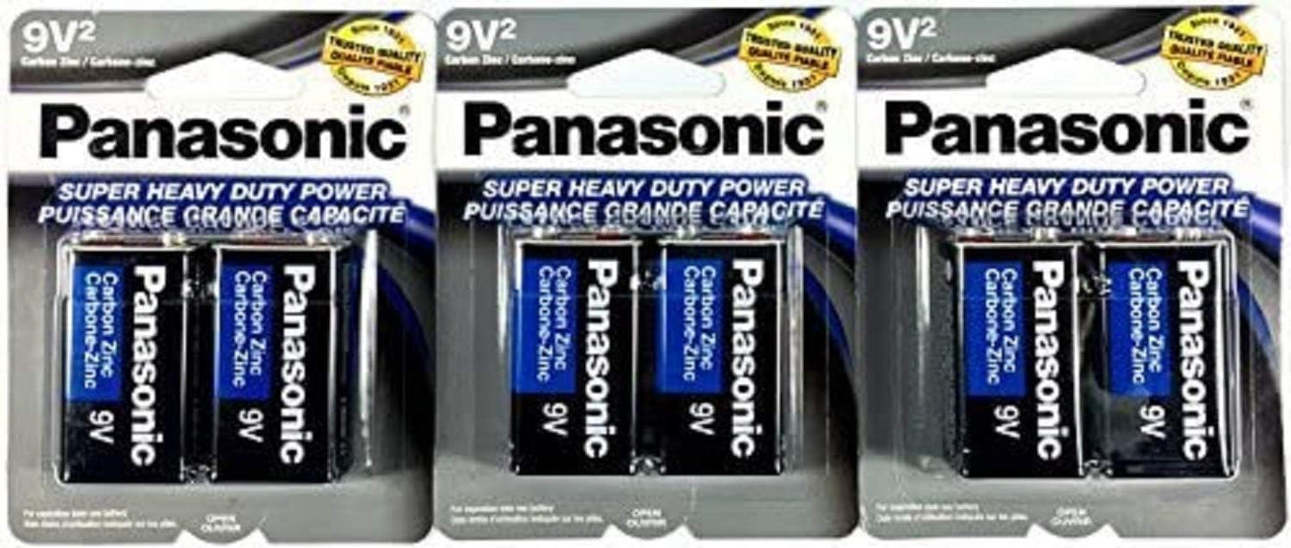 Panasonic 9615020-1 9V Super Heavy Duty Batteries 6-Pack