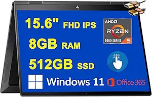 HP ENVY x360 15 2-in-1 - Ryzen 5, 8GB RAM, 512GB SSD — main product image