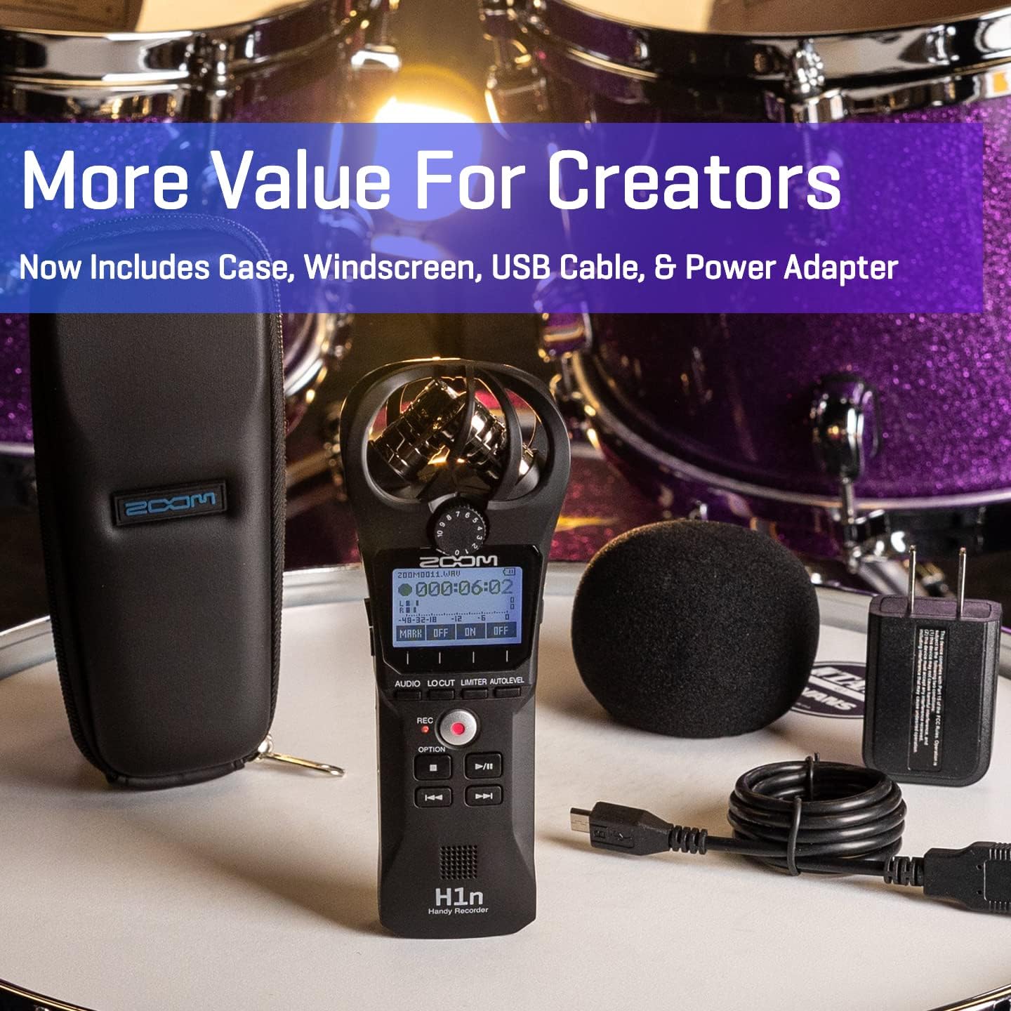 Zoom H1n-VP Handy Recorder 2-Channel Audio