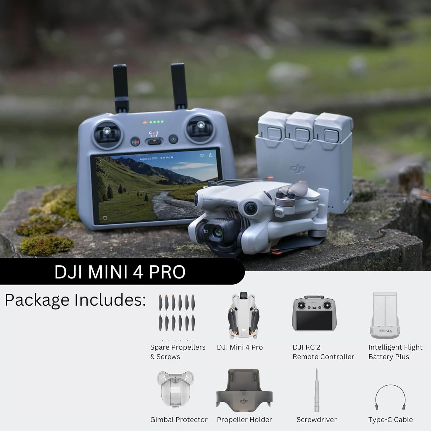 DJI Mini 4 Pro Drone Fly More Combo Plus RC 2