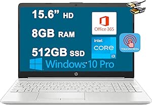 HP Business 15 Laptop 15.6" Touch i3 512GB SSD Win10 Pro