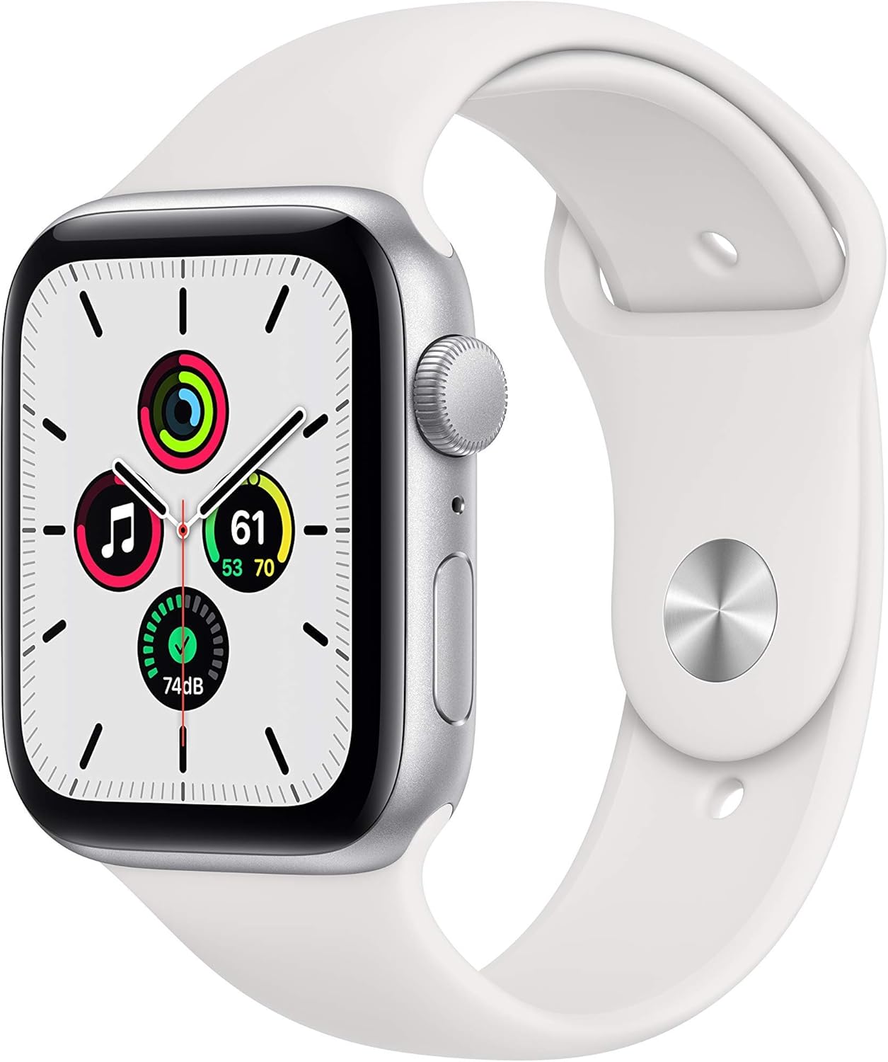 Apple Watch Series SE GPS 44mm Silver Aluminum (Renewed)