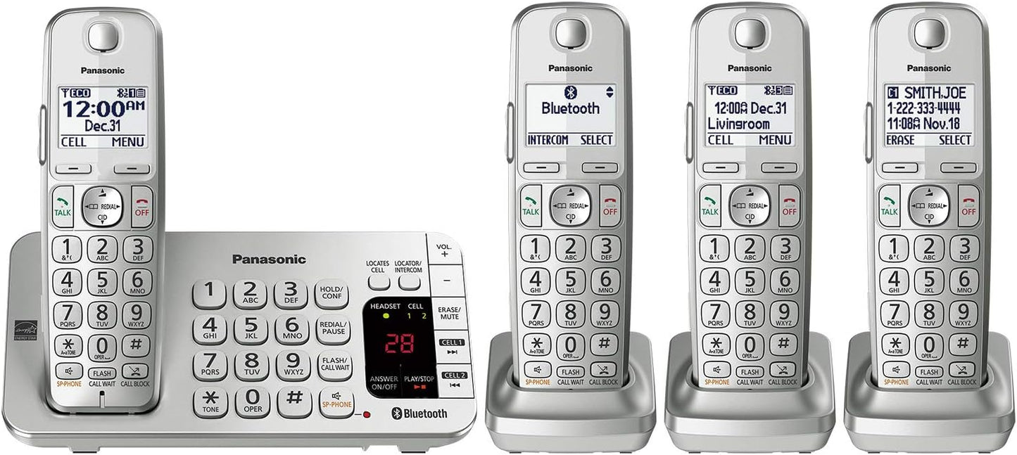 Panasonic KX-TGE474S Link2Cell 4-Handset Cordless Phone