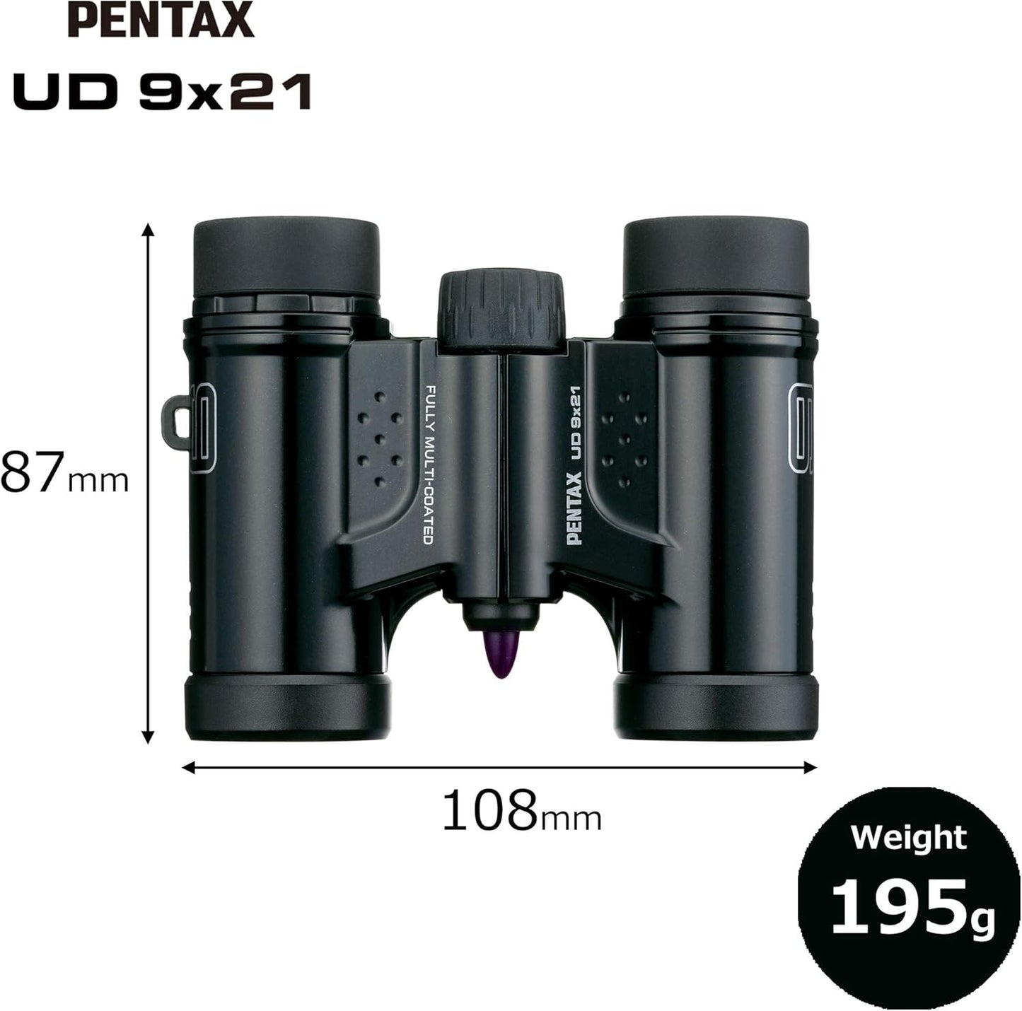 Pentax 61811 UD 9x21 Compact Binoculars - Black