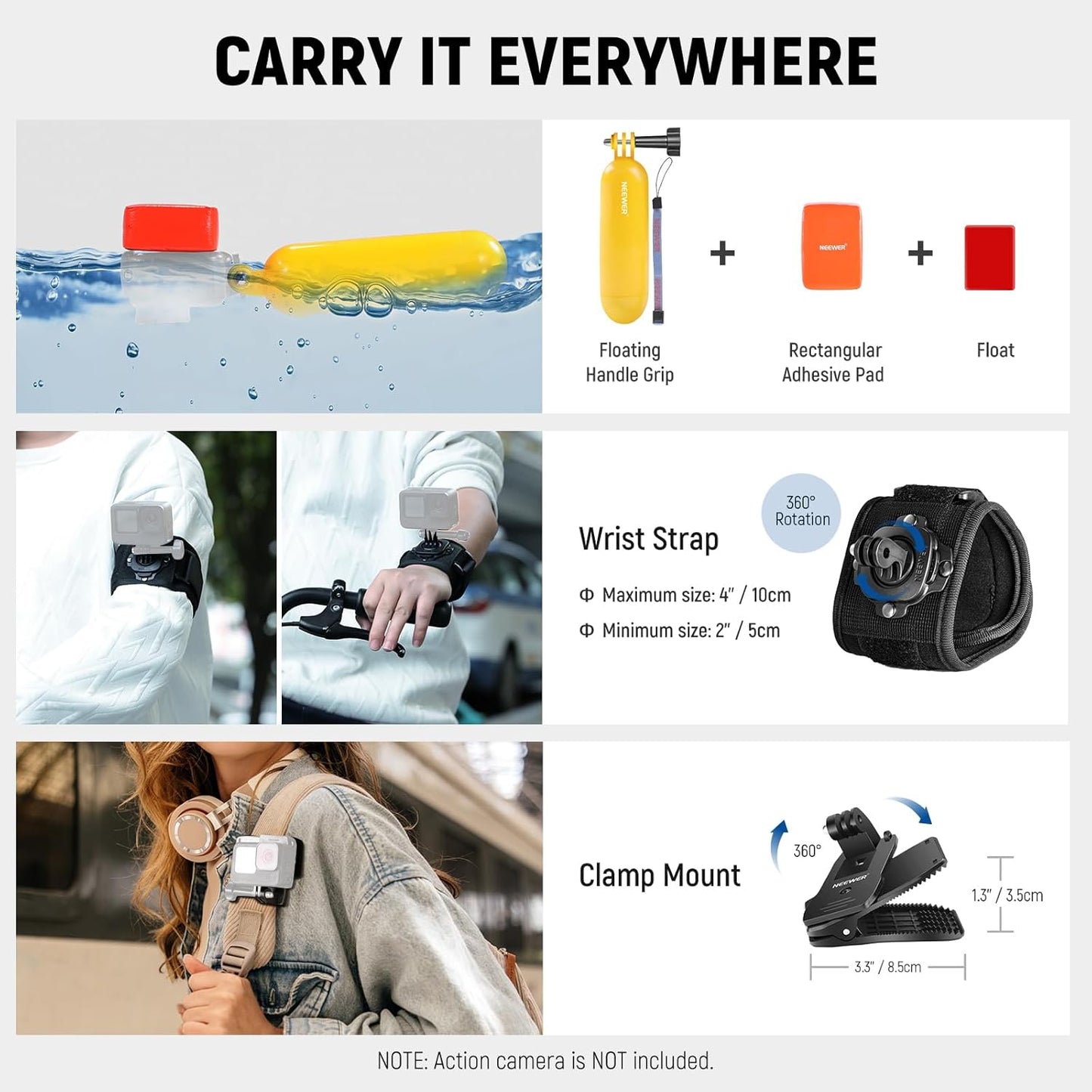 Neewer GP-65 65-in-1 Action Camera Accessory Kit