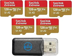 SanDisk 128GB_TF_Extreme Pro DJI Drone MicroSD Card (5-Pack) — main product image