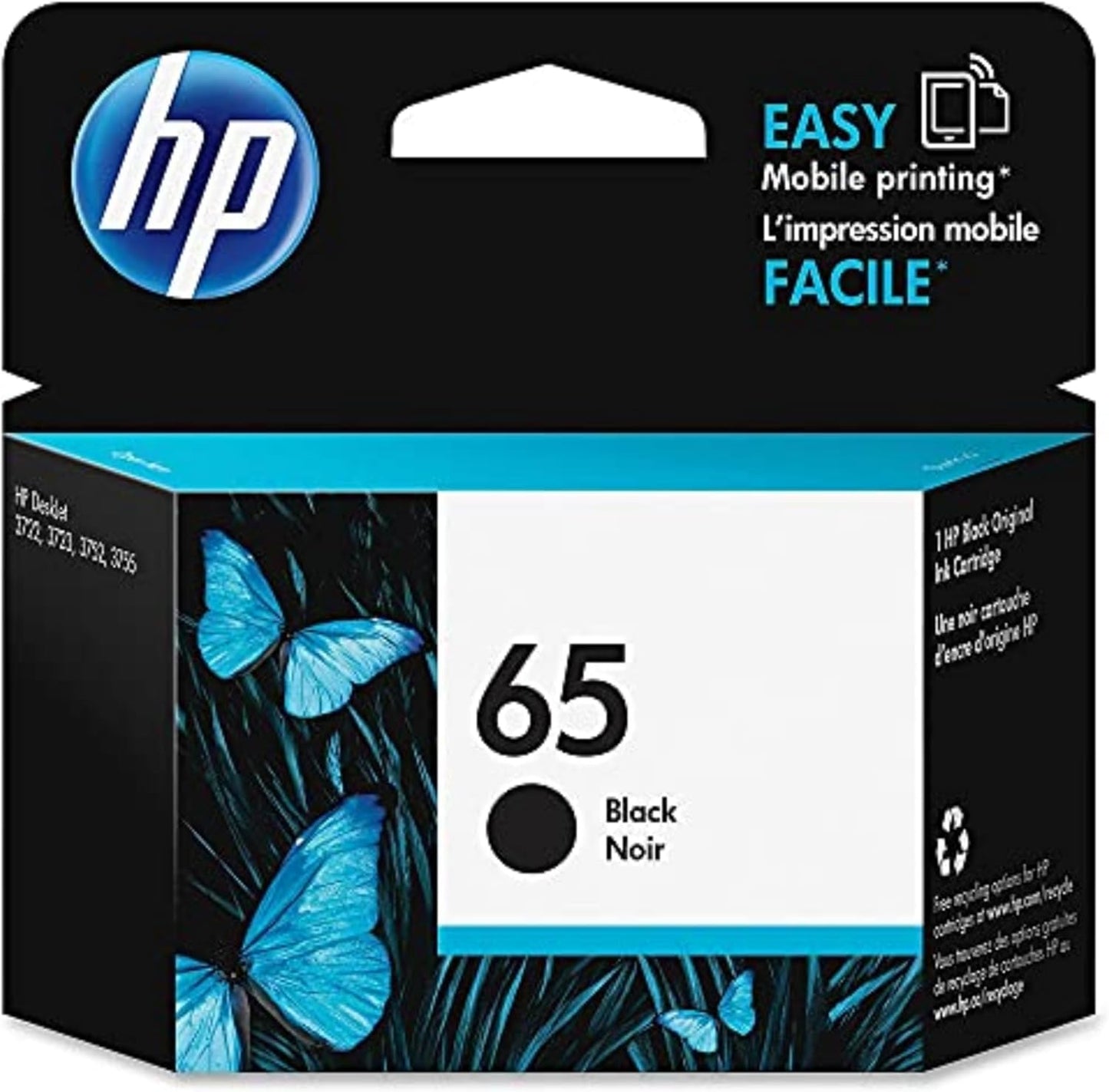 HP N9K02AN 65 Black Ink Cartridge: Genuine HP