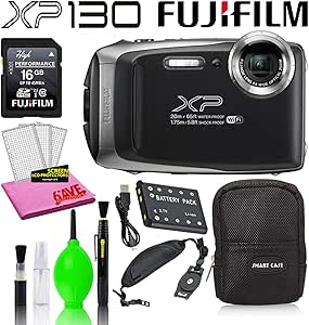 Fujifilm 600019824 FinePix XP130 Waterproof Camera Bundle
