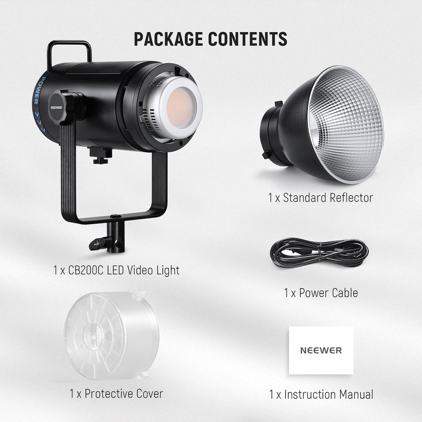 Neewer CB200C 200W RGBWW COB LED Video Light