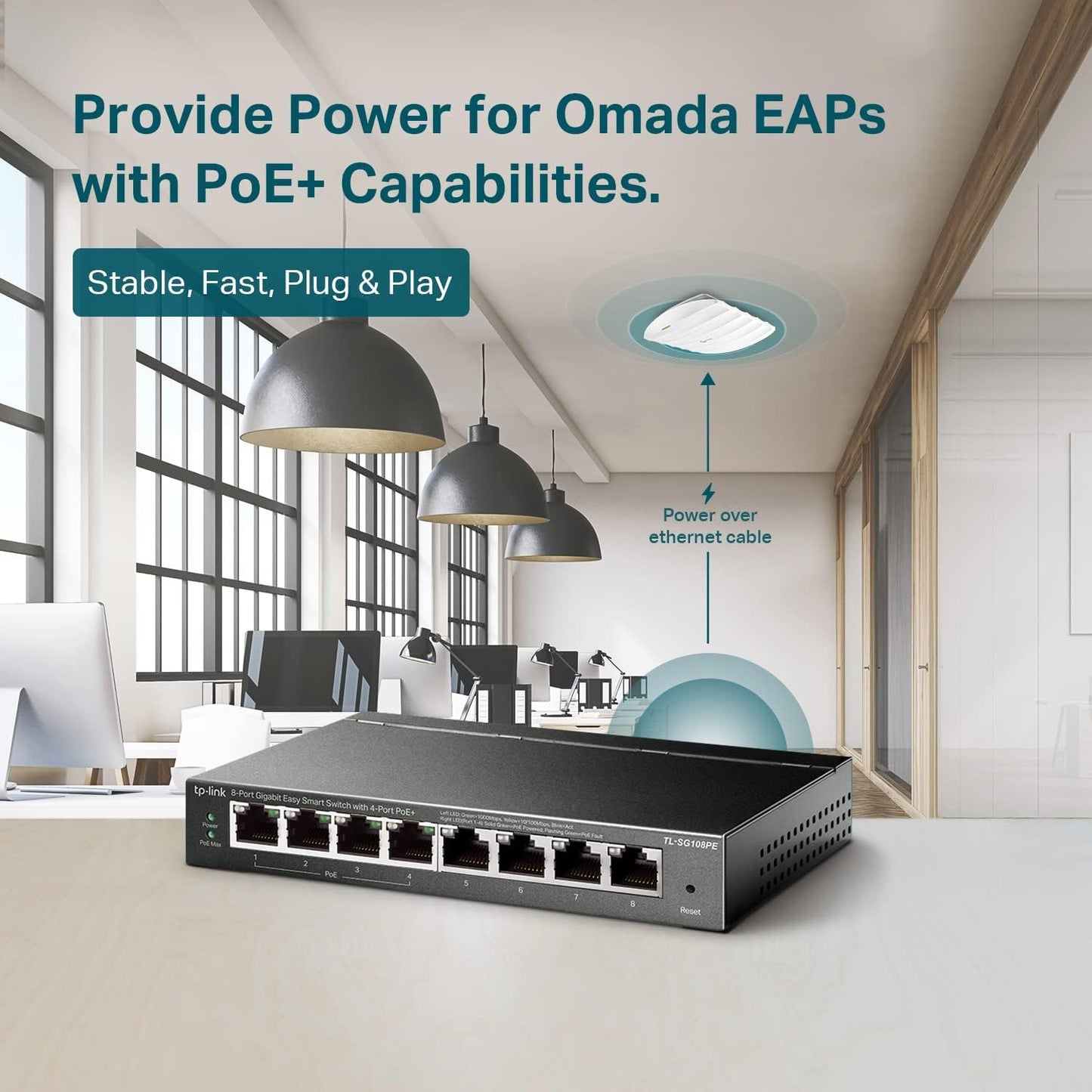 TP-Link TL-SG108PE 8-Port Gigabit PoE Easy Smart Switch