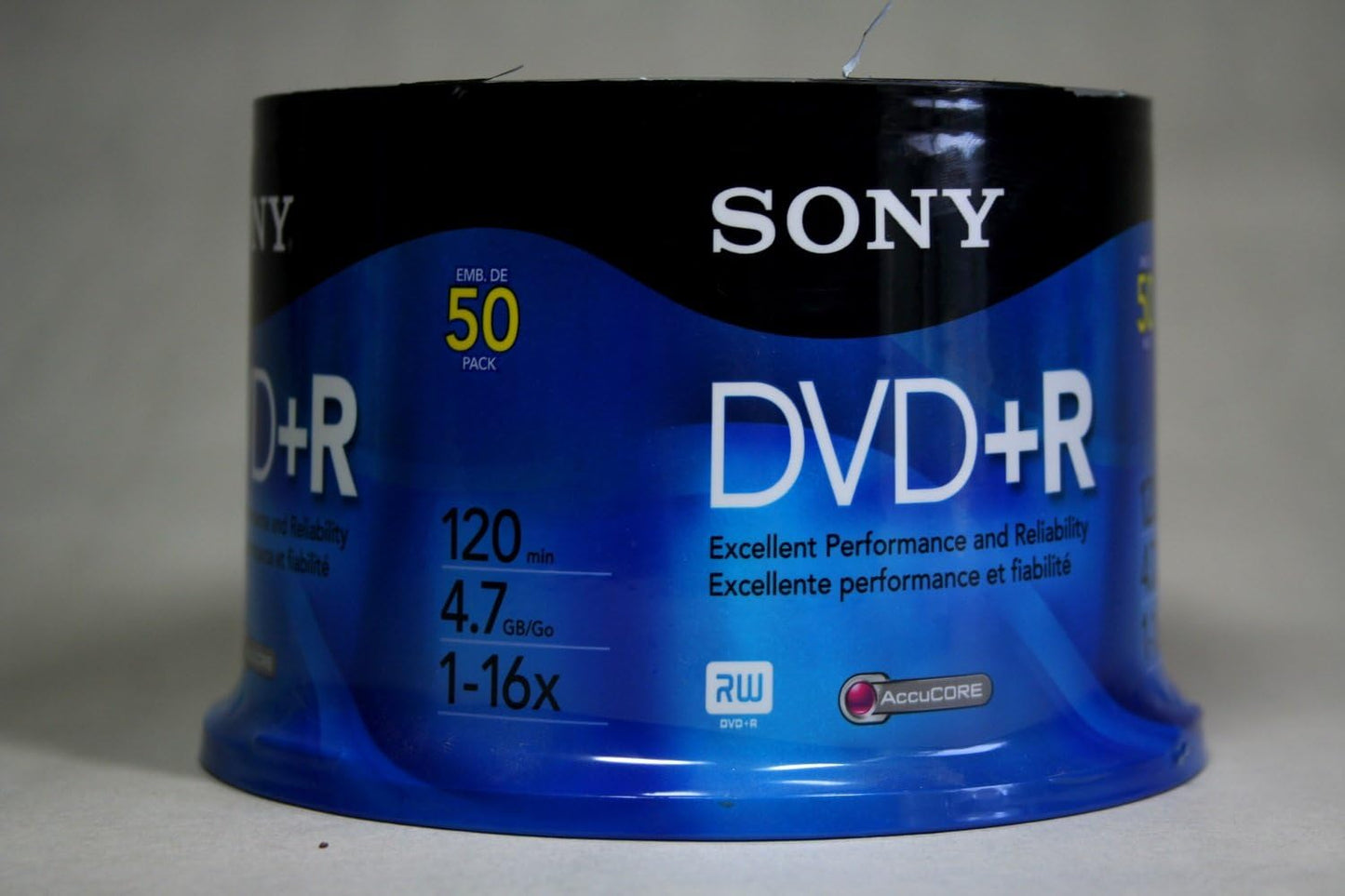 Sony 50DPR47RS DVD+R Discs 4.7GB 16x 50-Pack