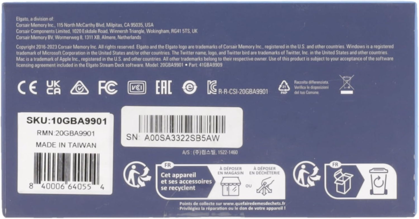 Elgato 10GBA9901 Stream Deck MK.2 Studio Controller