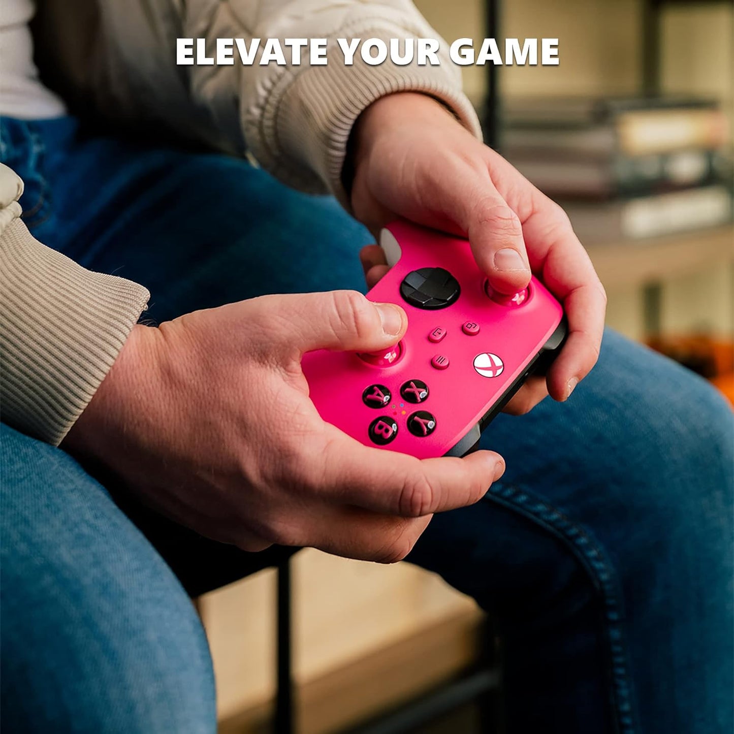 Microsoft QAU-00082 Xbox Core Wireless Controller, Deep Pink