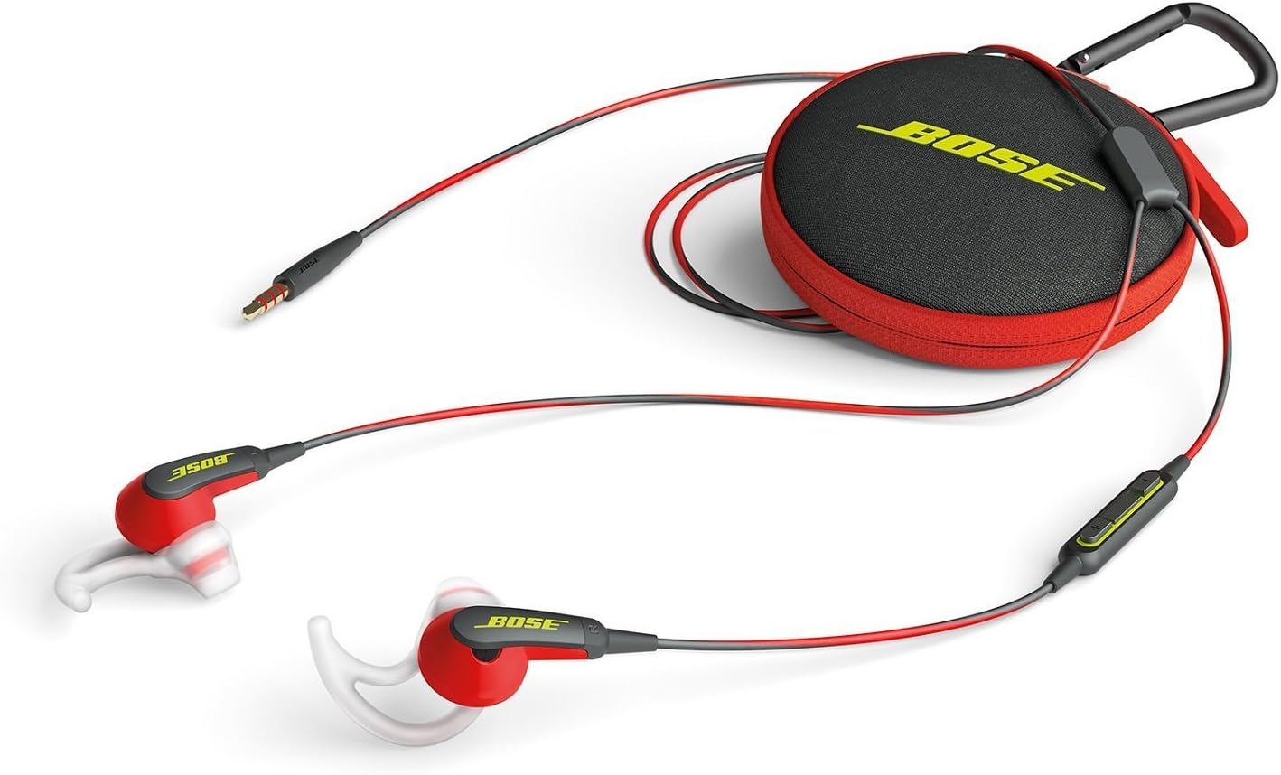 Bose SoundSport In-Ear Headphones with Mic (Apple) - Red Renewed