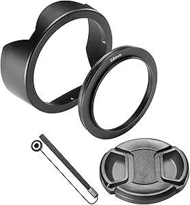Neewer 10088556 58MM Reversible Tulip Flower Lens Hood Kit