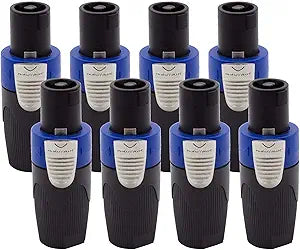 Neutrik NL4FX SpeakON Connector (8 Pack) - 4-Pole Locking