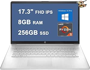 HP Laptop 17 Ryzen 5 5500U Business Laptop 17.3" FHD