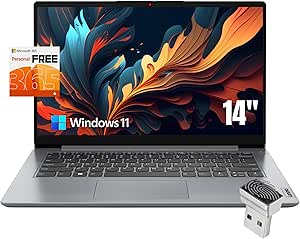 Lenovo IdeaPad 14" HD Laptop Pentium 256GB SSD Bundle