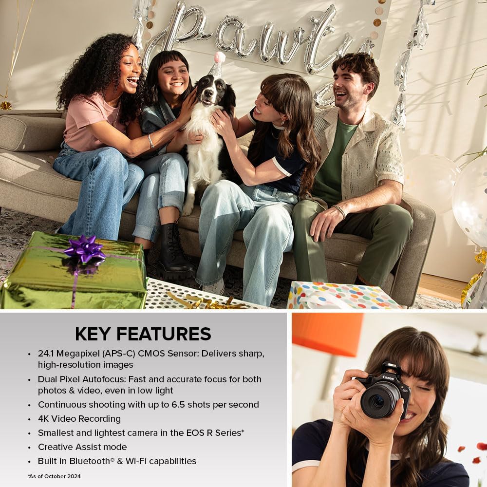 Canon 6052C022 EOS R100 Mirrorless Camera with 18-45mm & 55-210mm Lens Kit