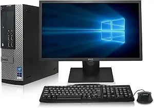 Dell 790 Optiplex SFF Desktop, i7, 500GB SSD, 24" Monitor (Renewed)