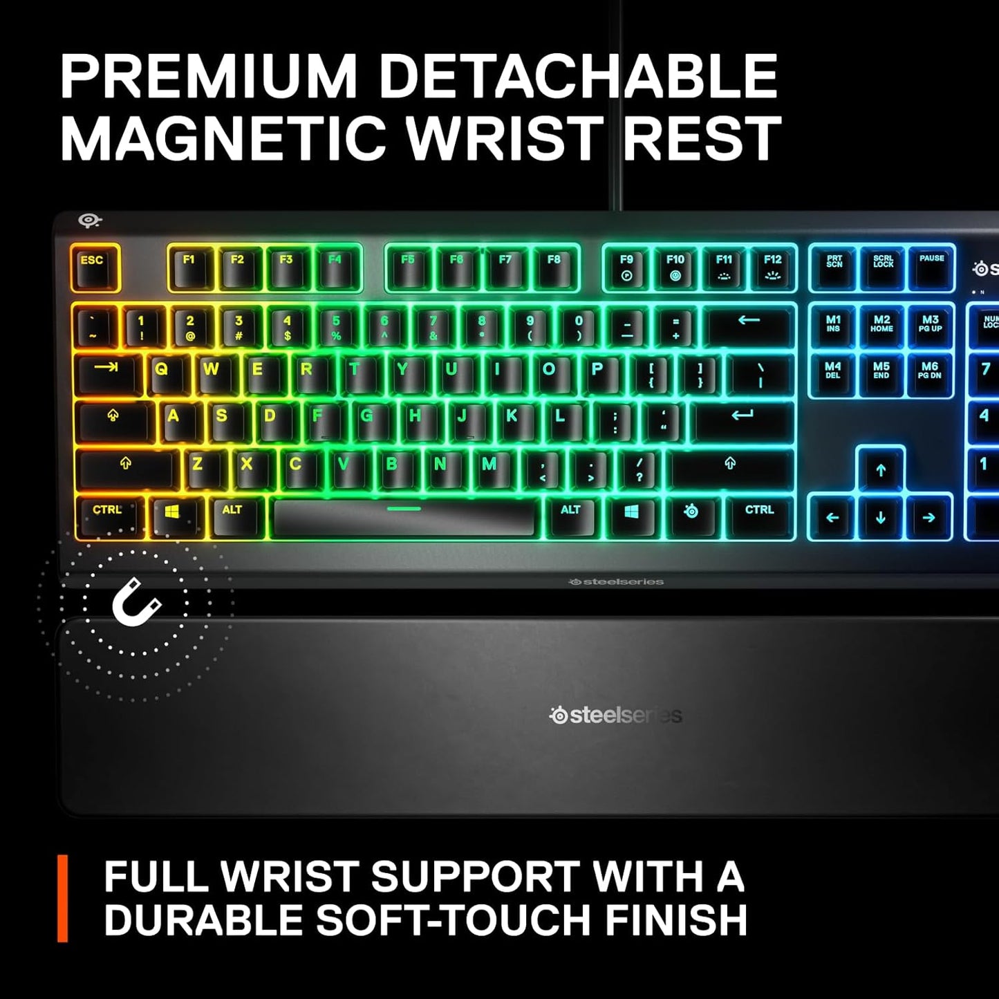 SteelSeries Apex 3 RGB Gaming Keyboard - Water Resistant