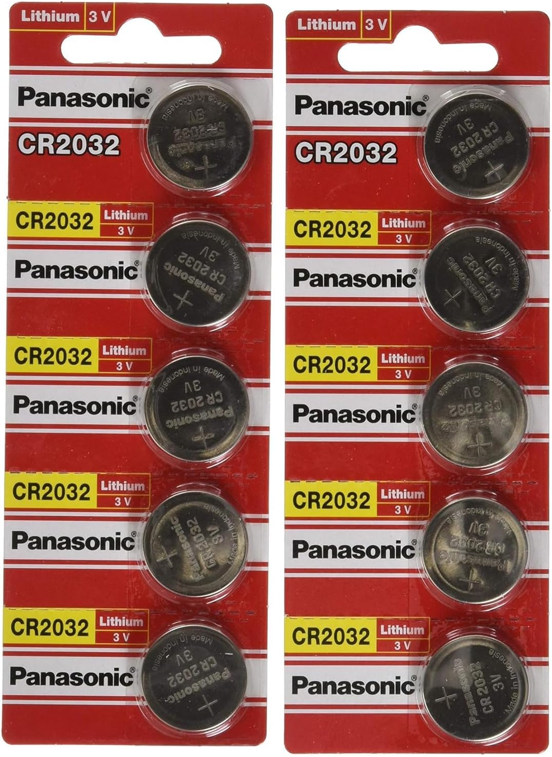 Panasonic CR2032-PANASONIC-10PACK - 10 x 3V Lithium Coin Cell